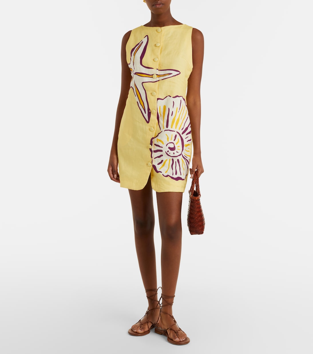 Rhoda printed linen minidress | Cala de la Cruz