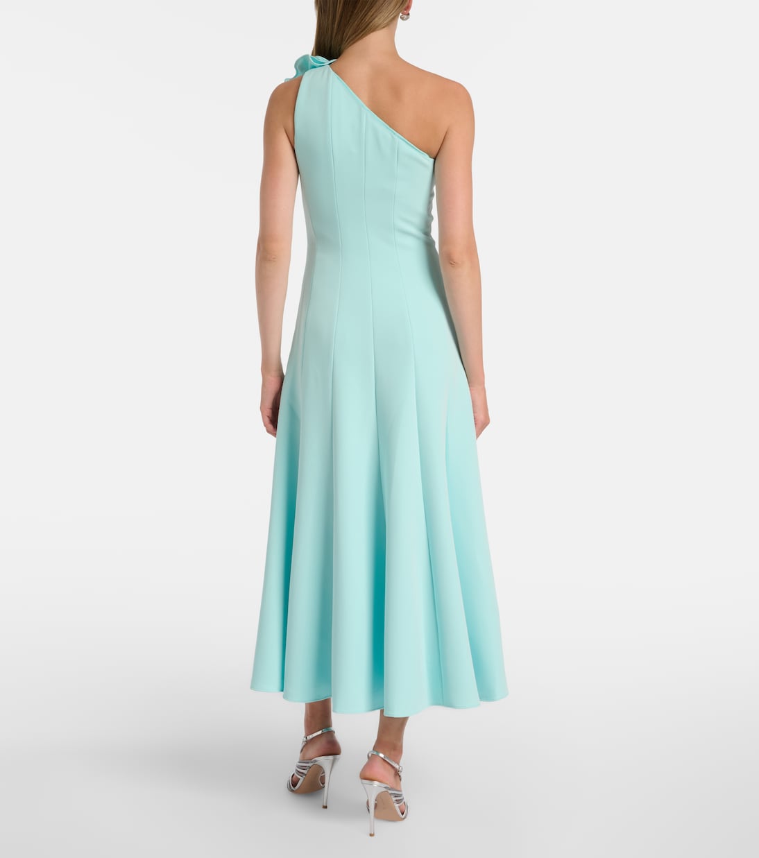 Robe de cocktail asymétrique à appliqué floral | Roland Mouret