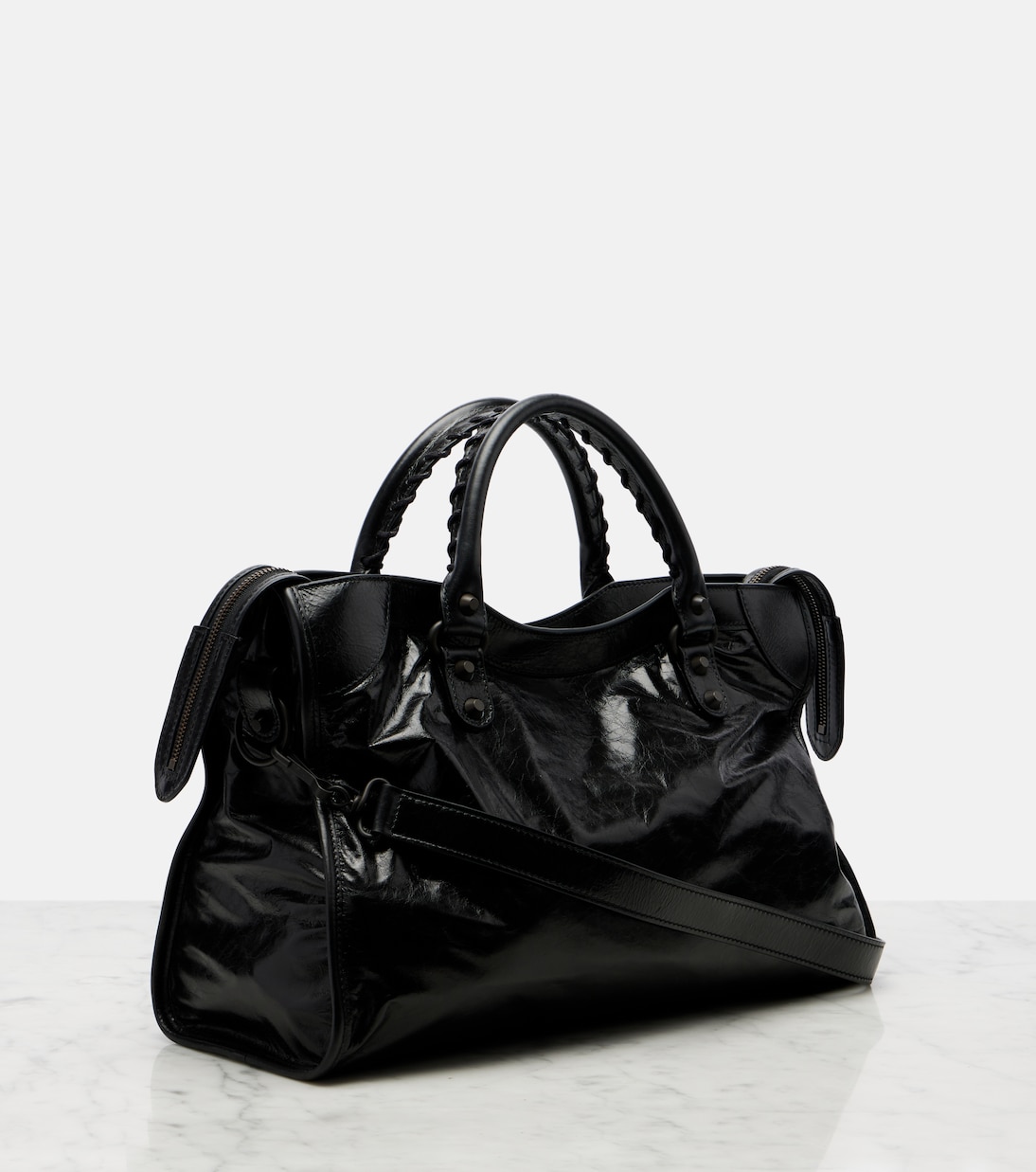 Le City Medium leather top-handle bag | Balenciaga