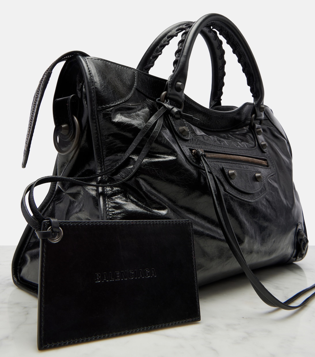 Le City Medium leather top-handle bag | Balenciaga