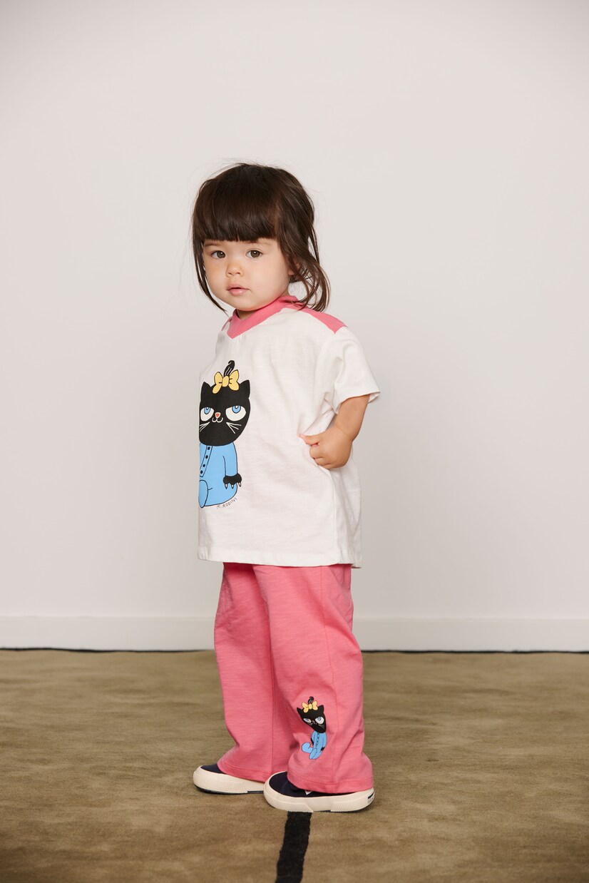 Bébé – Ensemble top et pantalon en coton imprimé Cat | Mini Rodini