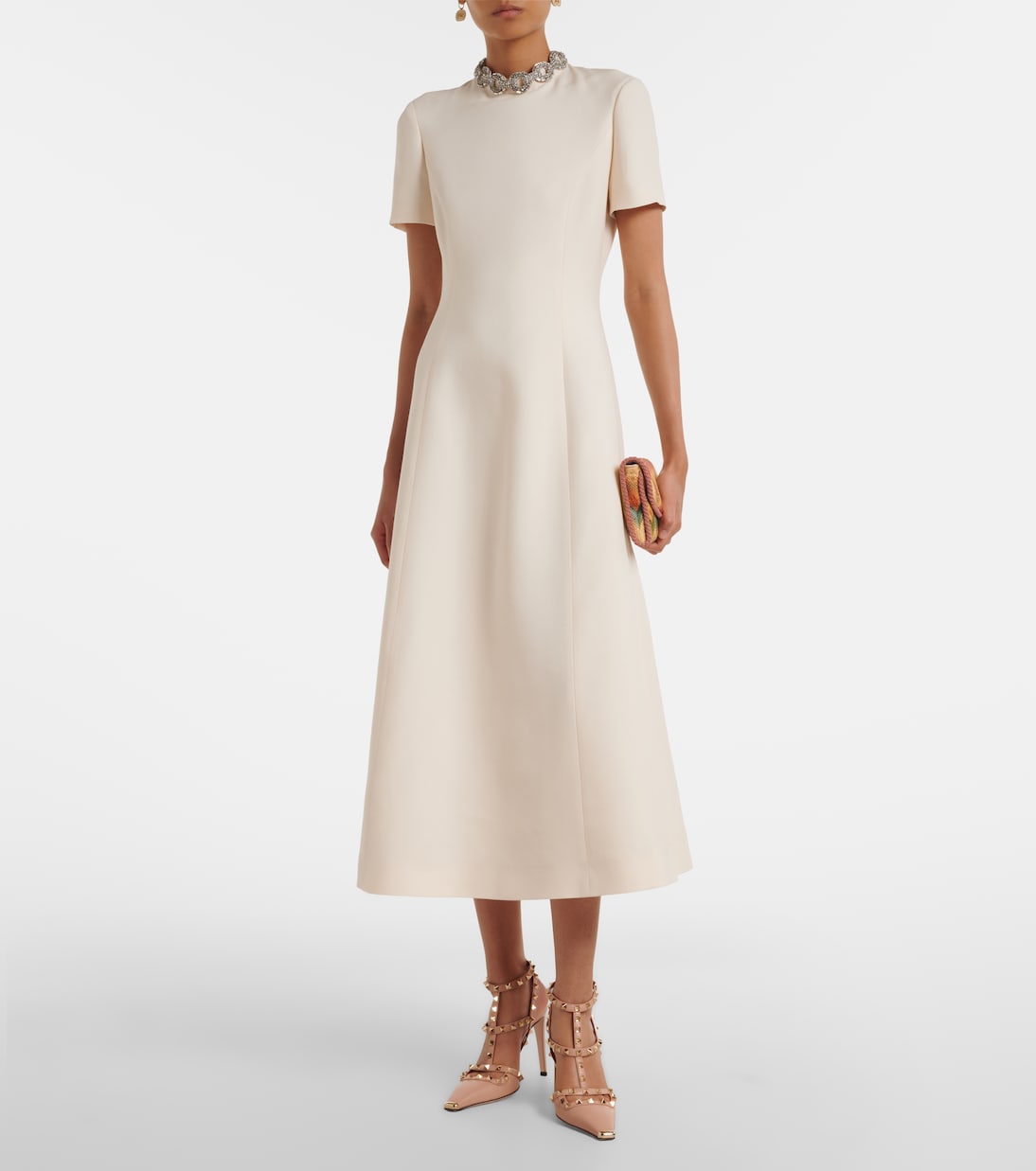 Crepe Couture embellished midi dress | Valentino