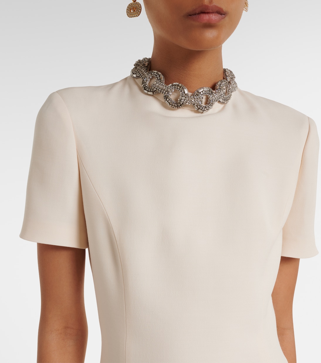Crepe Couture embellished midi dress | Valentino