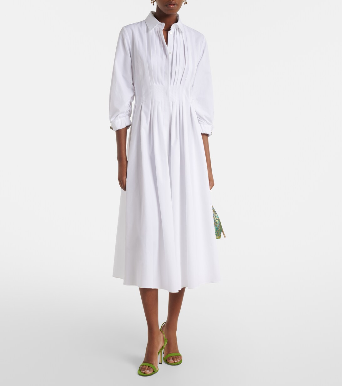 Pleated cotton poplin shirt dress | 'S Max Mara