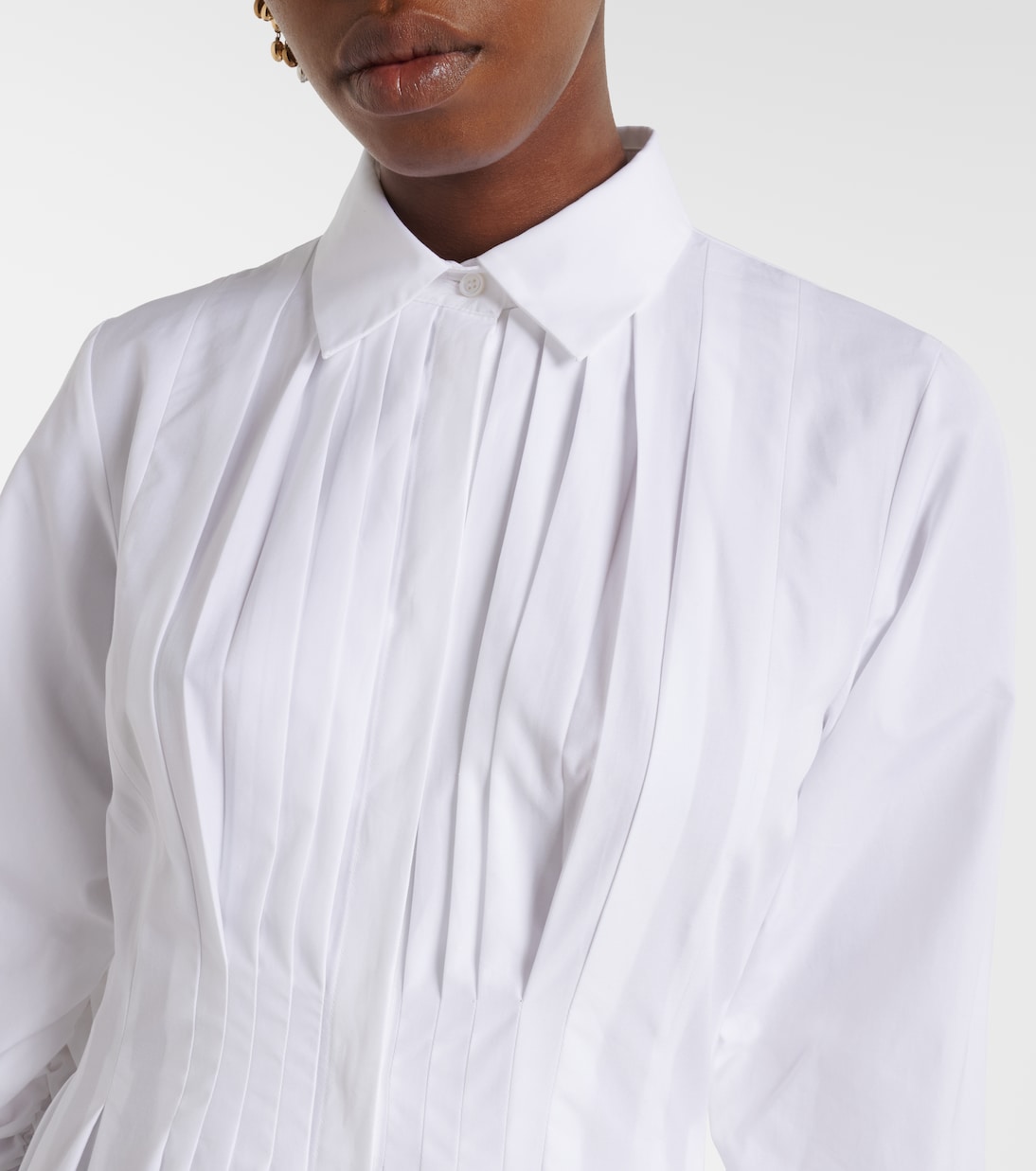 Pleated cotton poplin shirt dress | 'S Max Mara