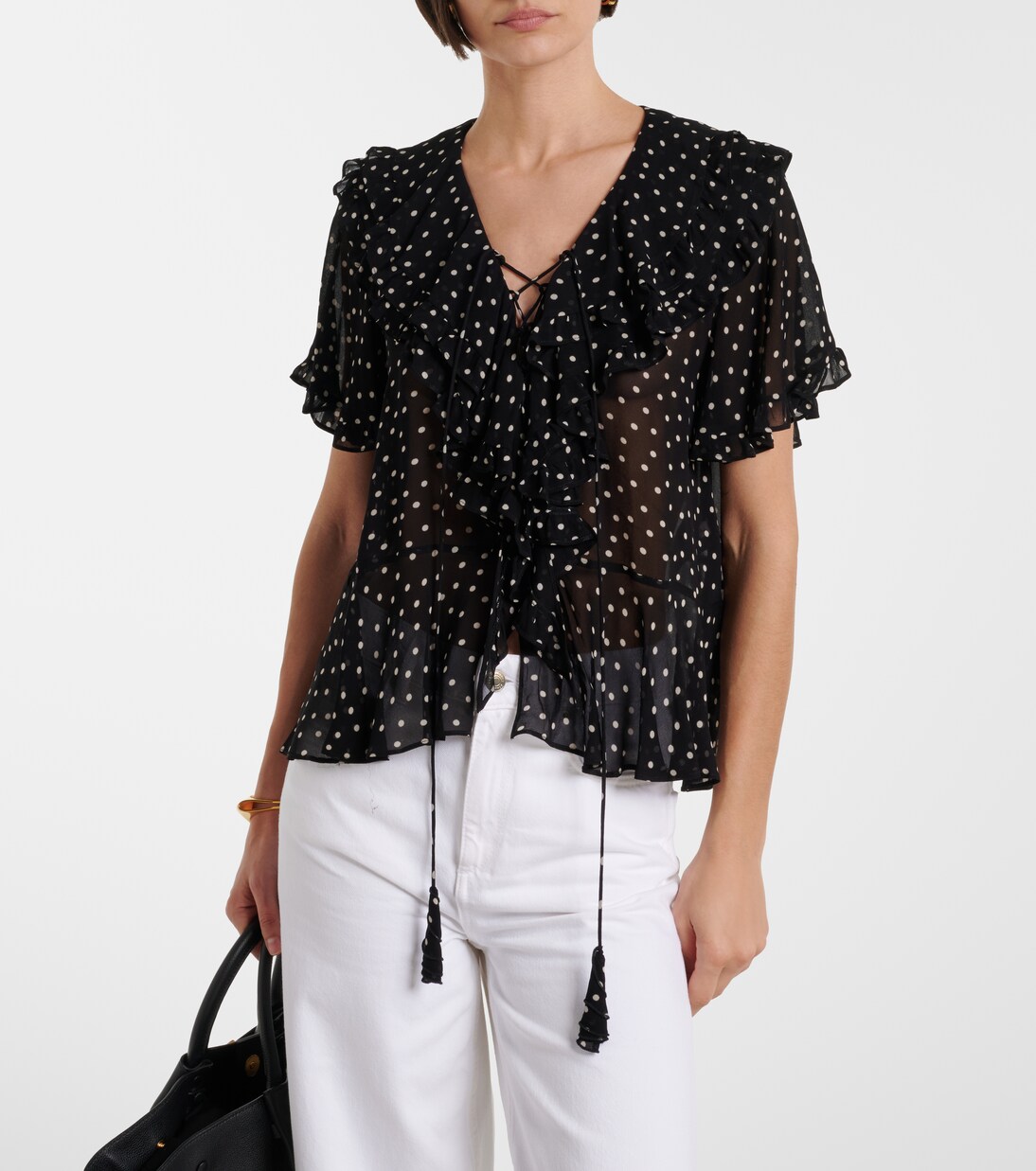 Dancing Dots polka-dot georgette blouse | Dorothee Schumacher