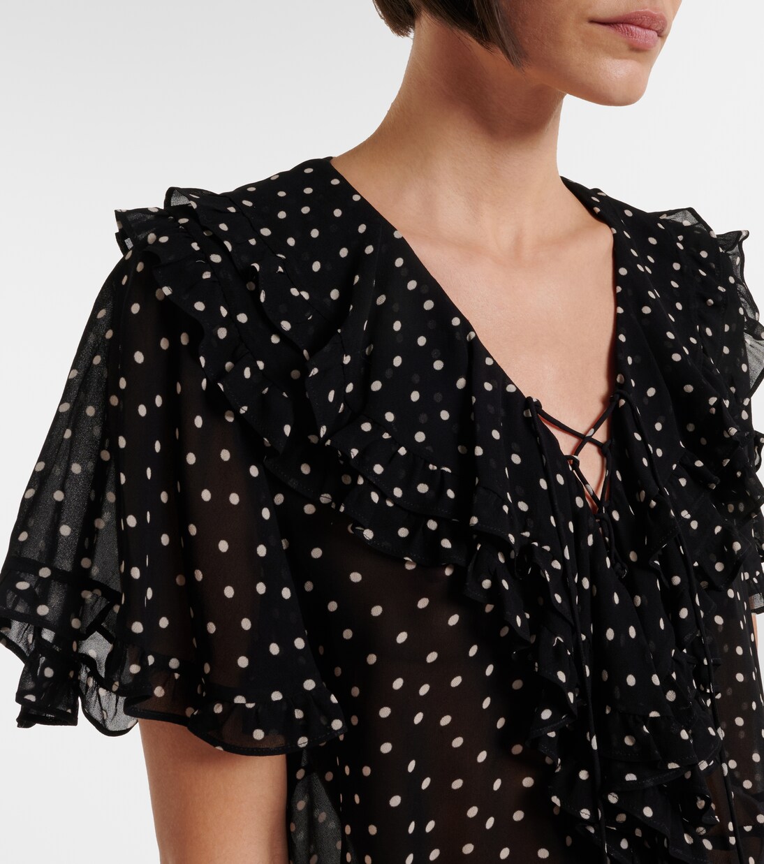 Dancing Dots polka-dot georgette blouse | Dorothee Schumacher