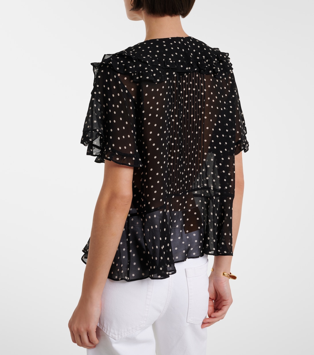 Dancing Dots polka-dot georgette blouse | Dorothee Schumacher