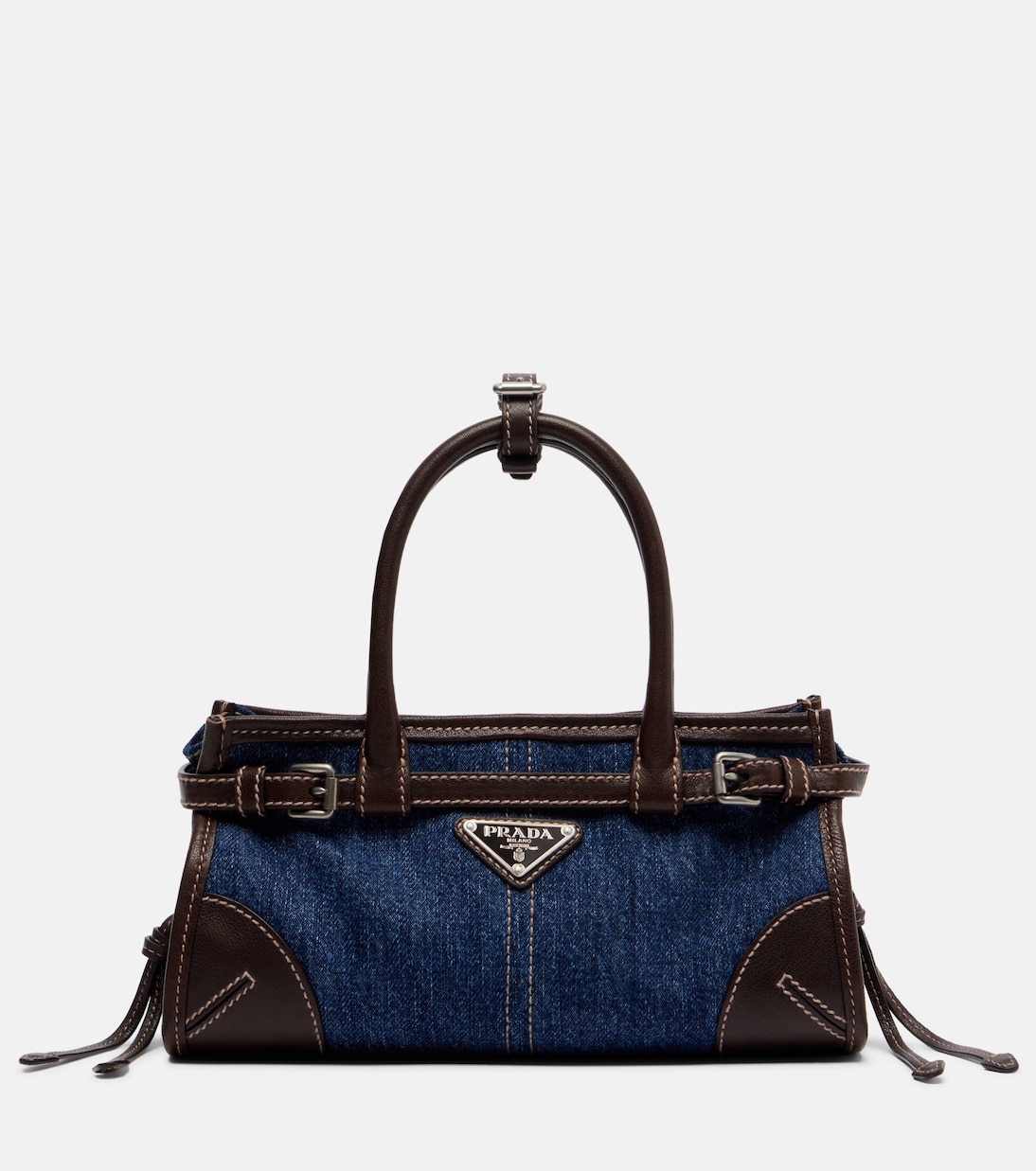 Prada Bonnie Small denim top-handle bag | Prada