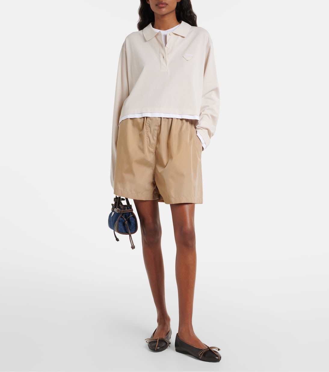 Prada Bonnie Small denim top-handle bag | Prada