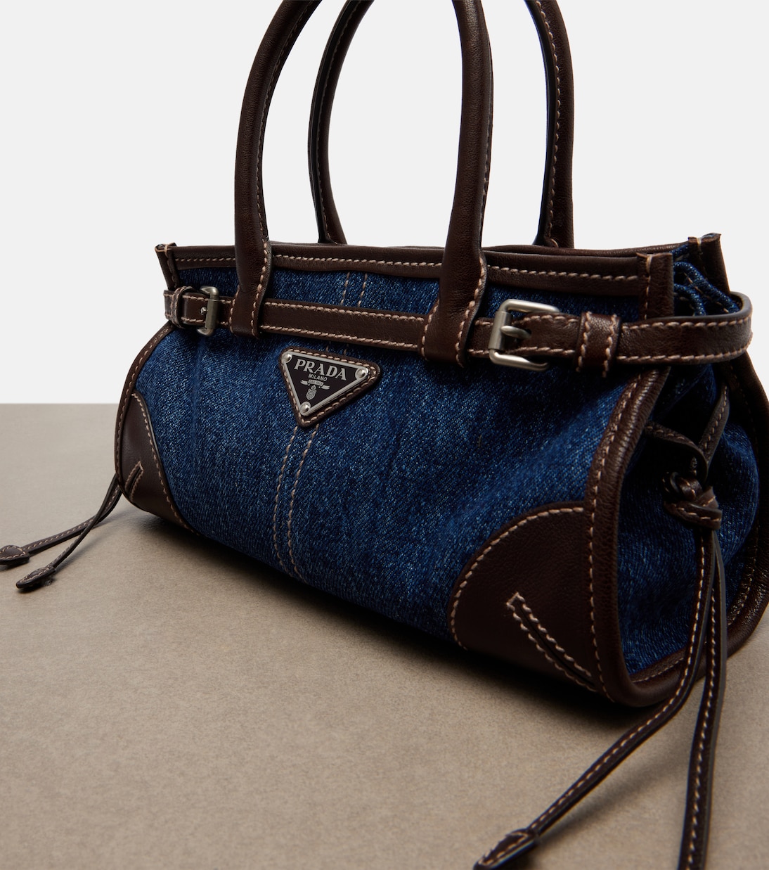 Prada Bonnie Small denim top-handle bag | Prada