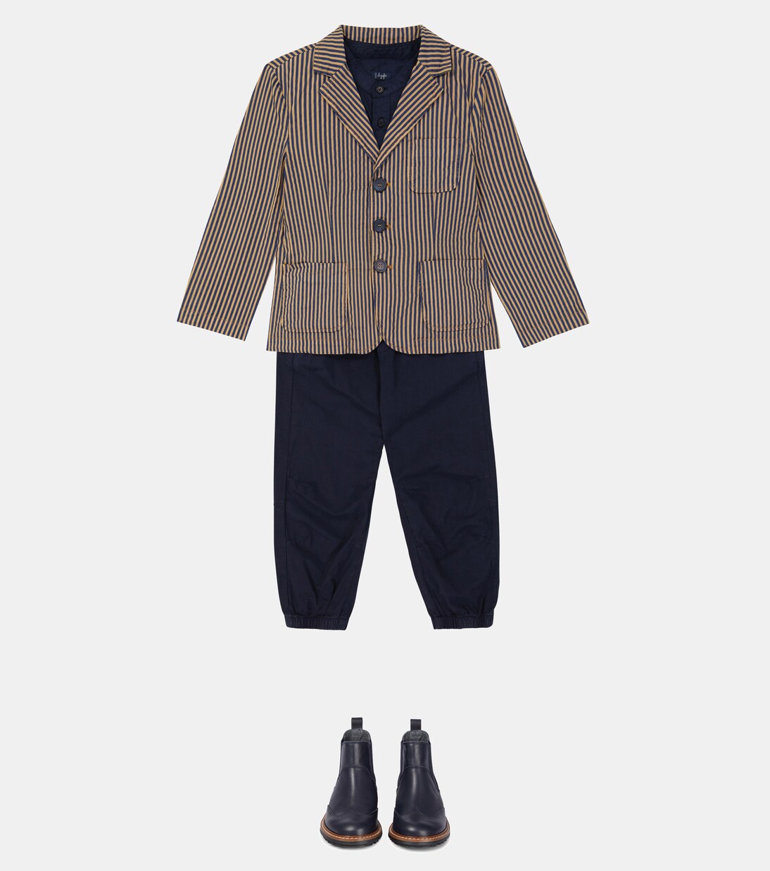 Striped cotton-blend blazer | Il Gufo