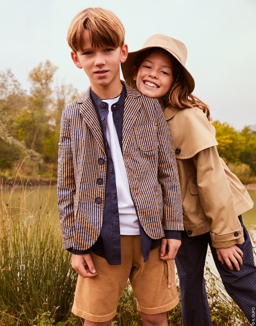 Striped cotton-blend blazer | Il Gufo