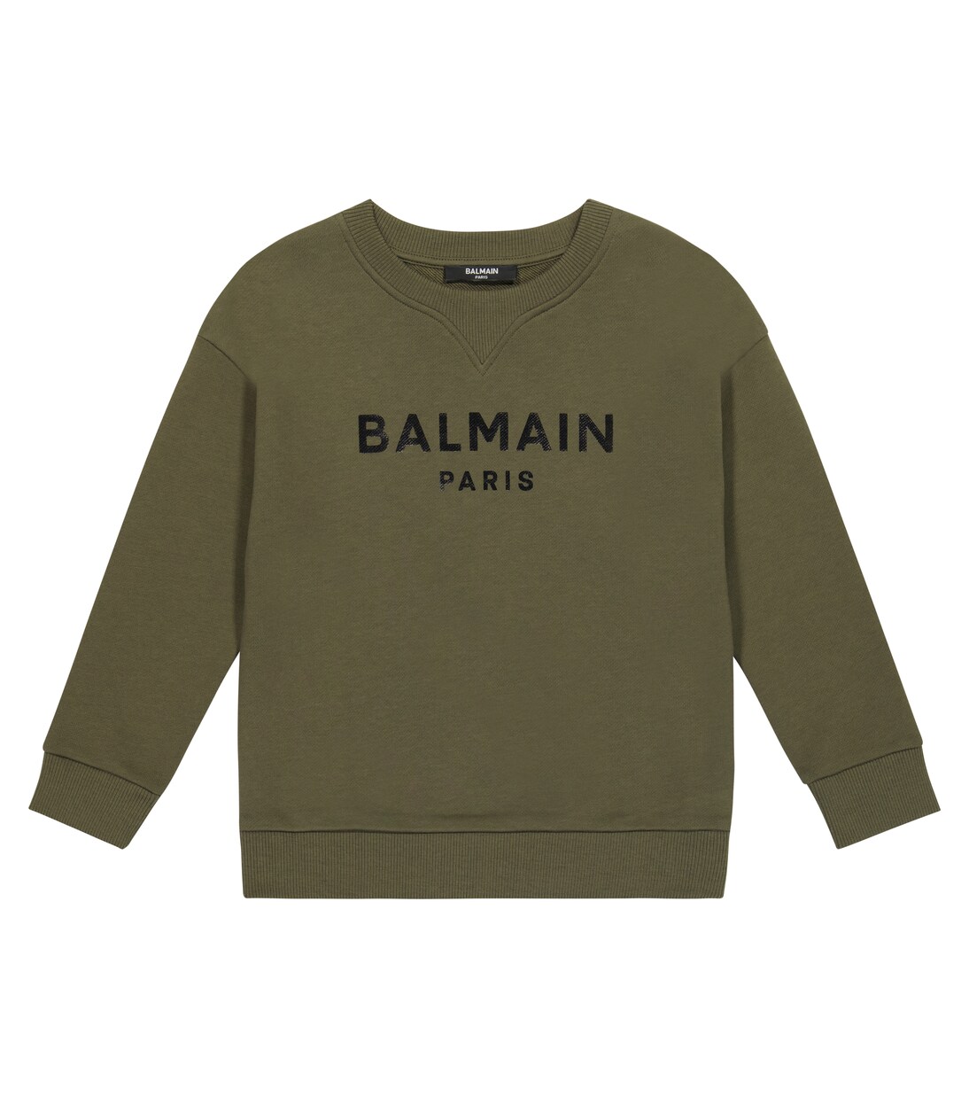 Logo printed cotton sweatshirt | Balmain Kids
