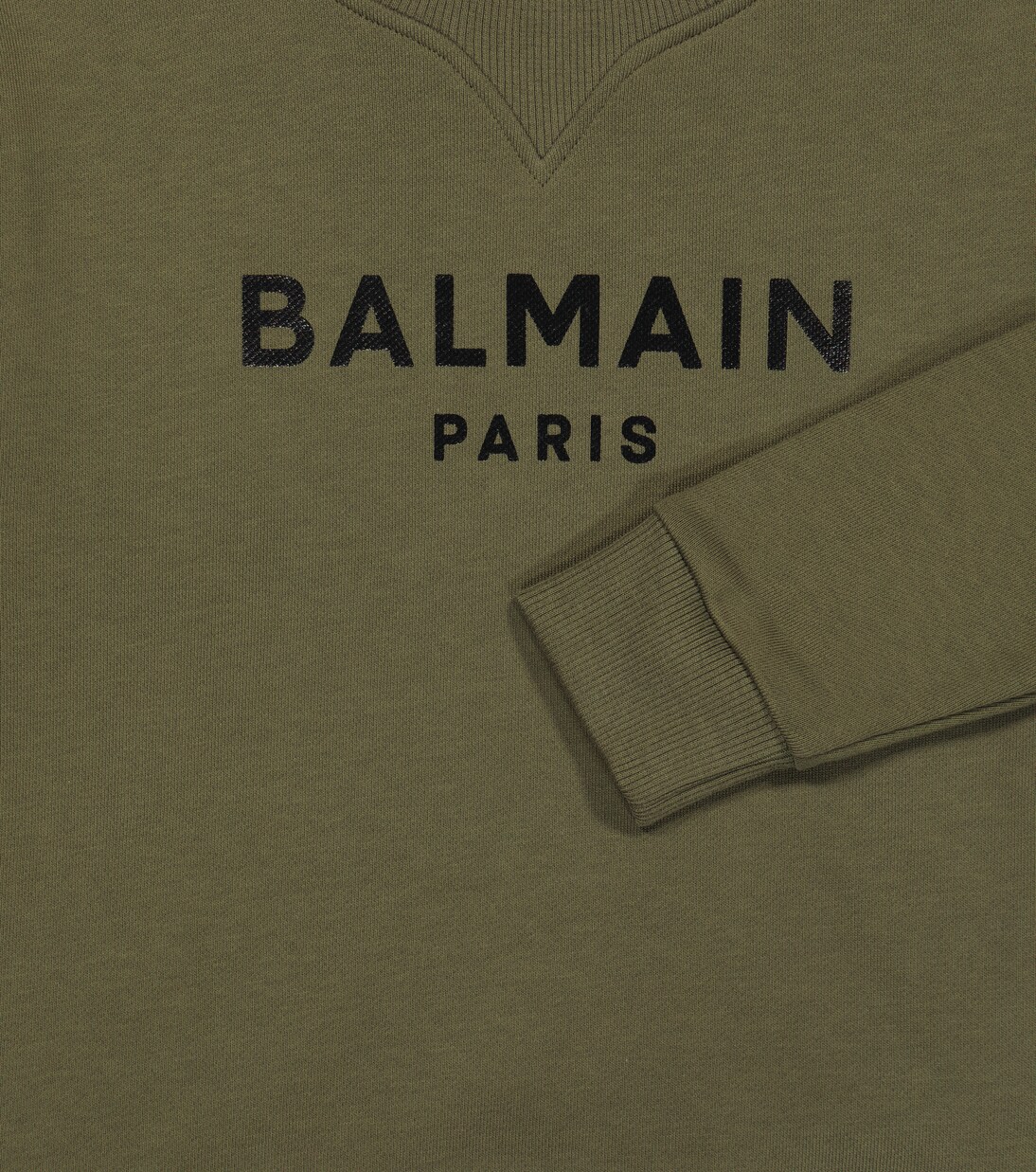 Logo printed cotton sweatshirt | Balmain Kids