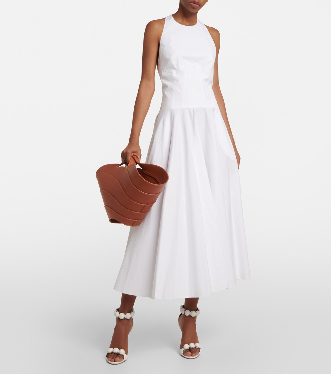 Khaima M号皮革托特包 | Alaïa