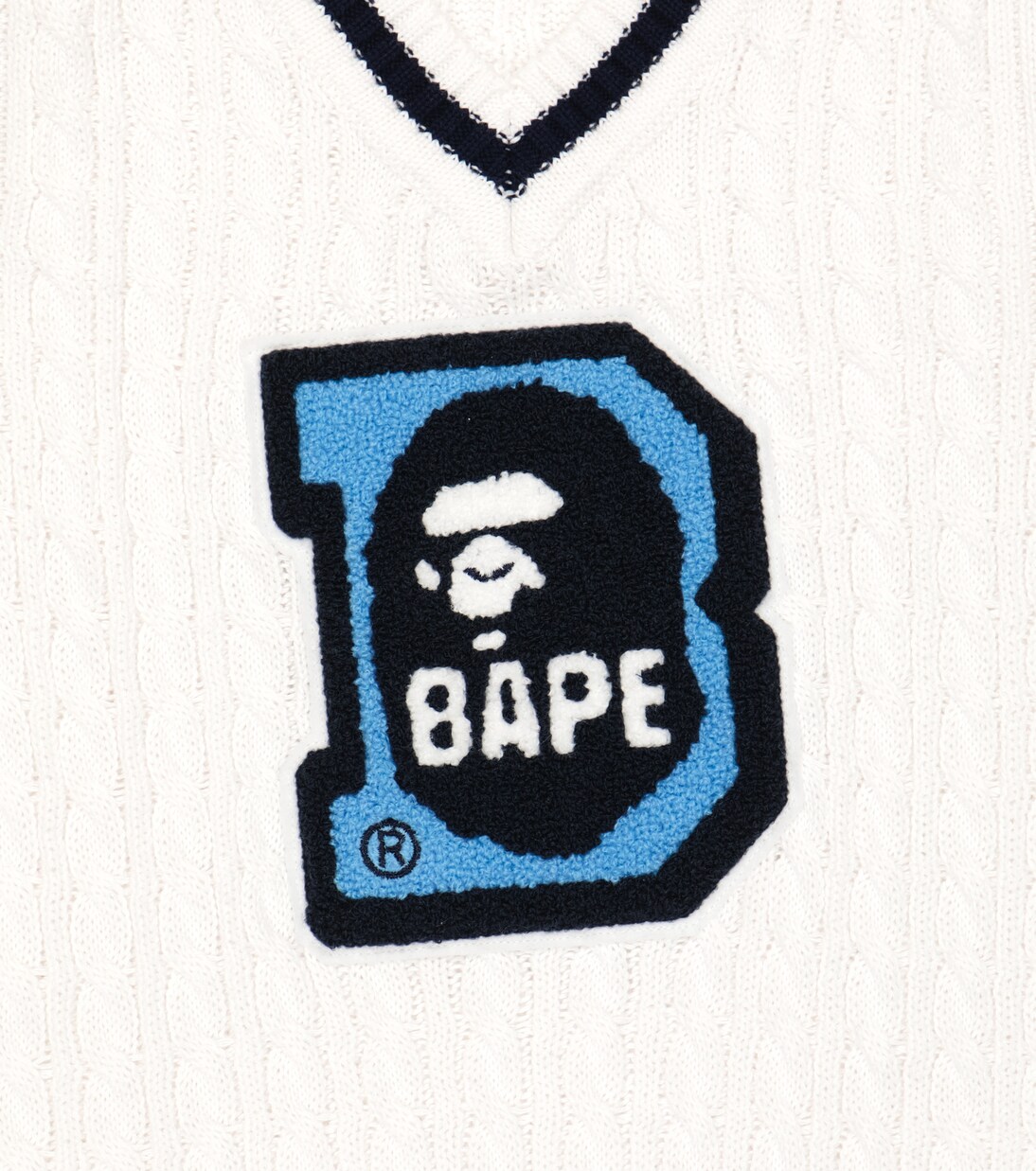 Ape Head cotton-blend sweater vest | BAPE Kids