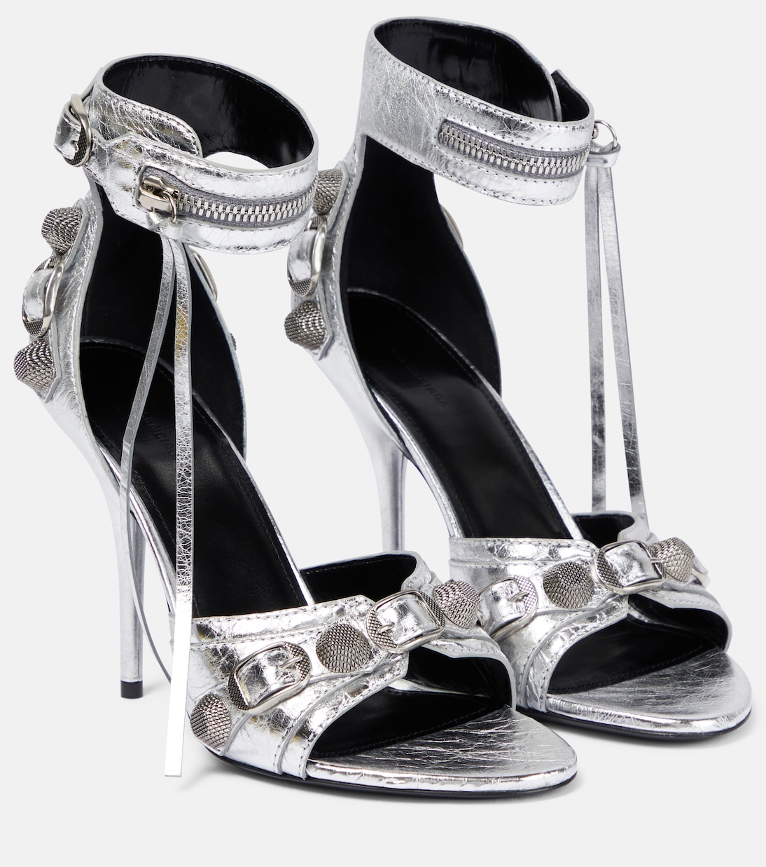 Cagole embellished leather sandals | Balenciaga