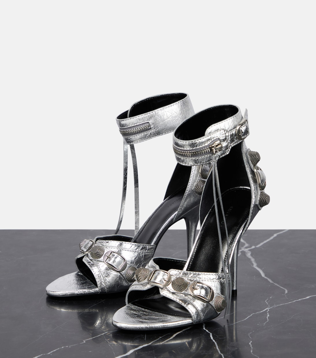 Cagole embellished leather sandals | Balenciaga
