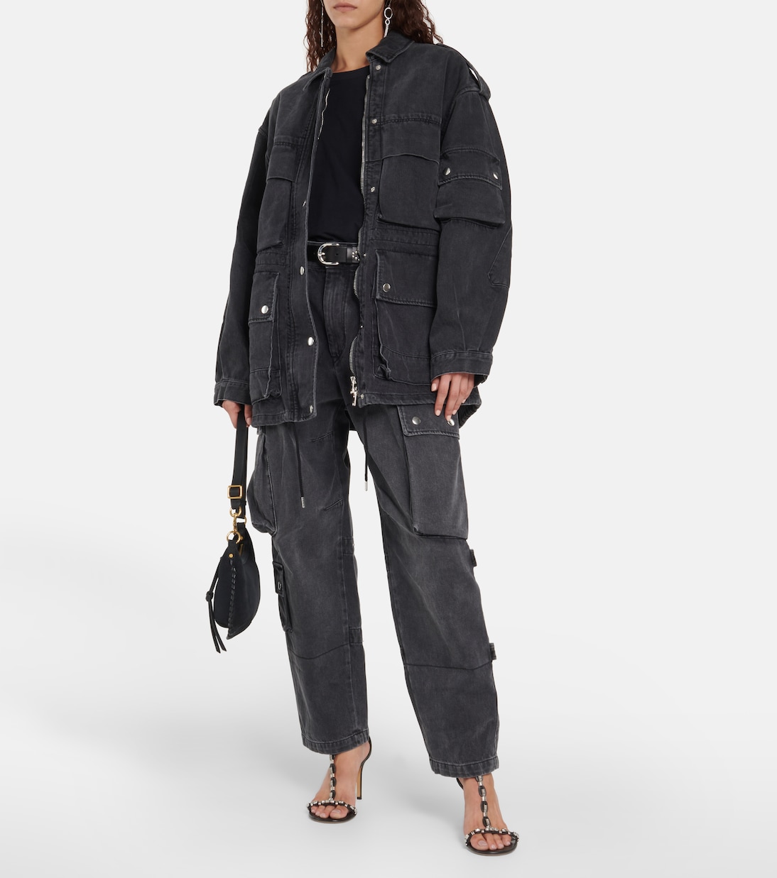 Pantalon cargo Elore en jean | Isabel Marant