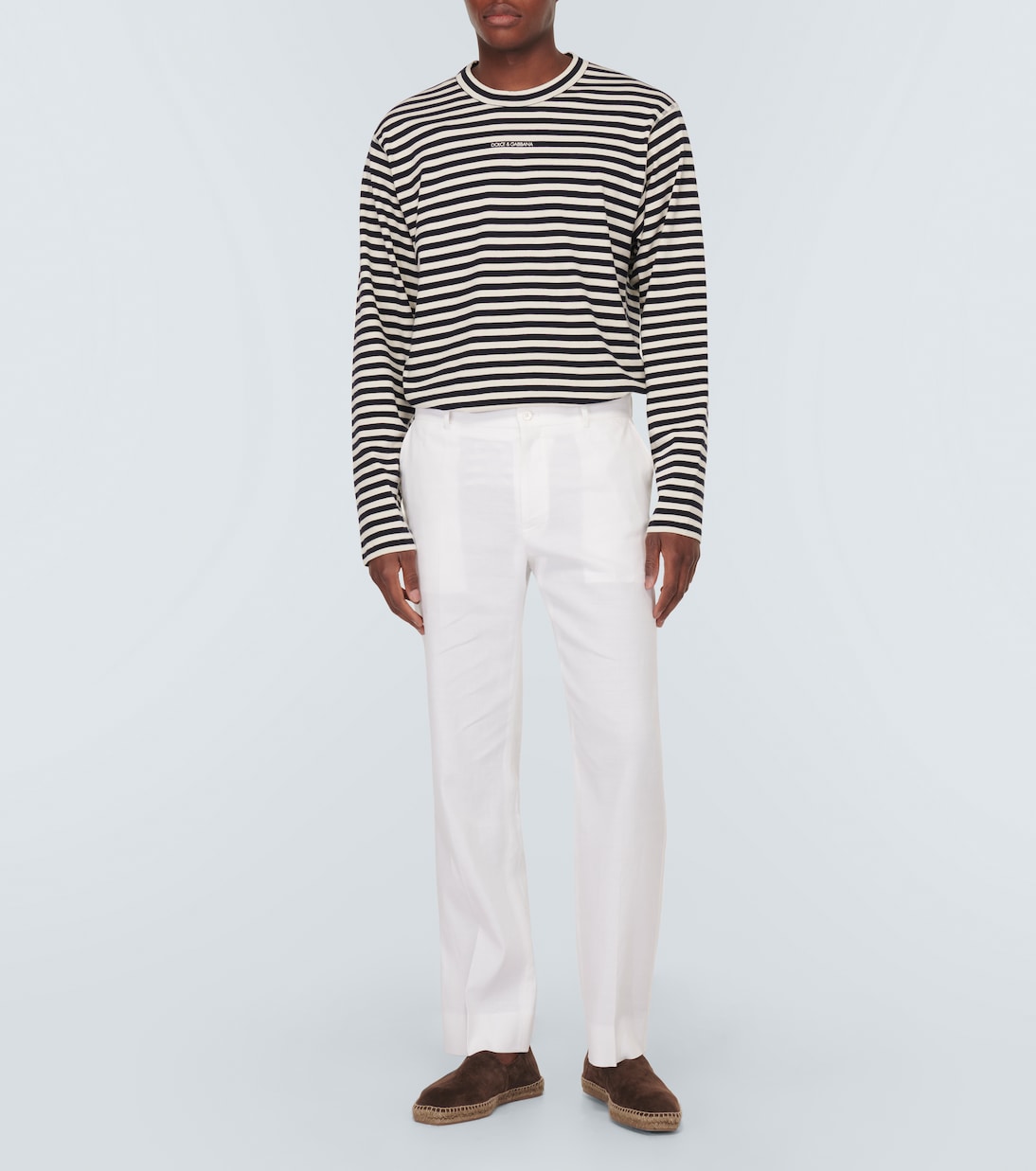 亚麻混纺直筒裤 | Dolce&Gabbana