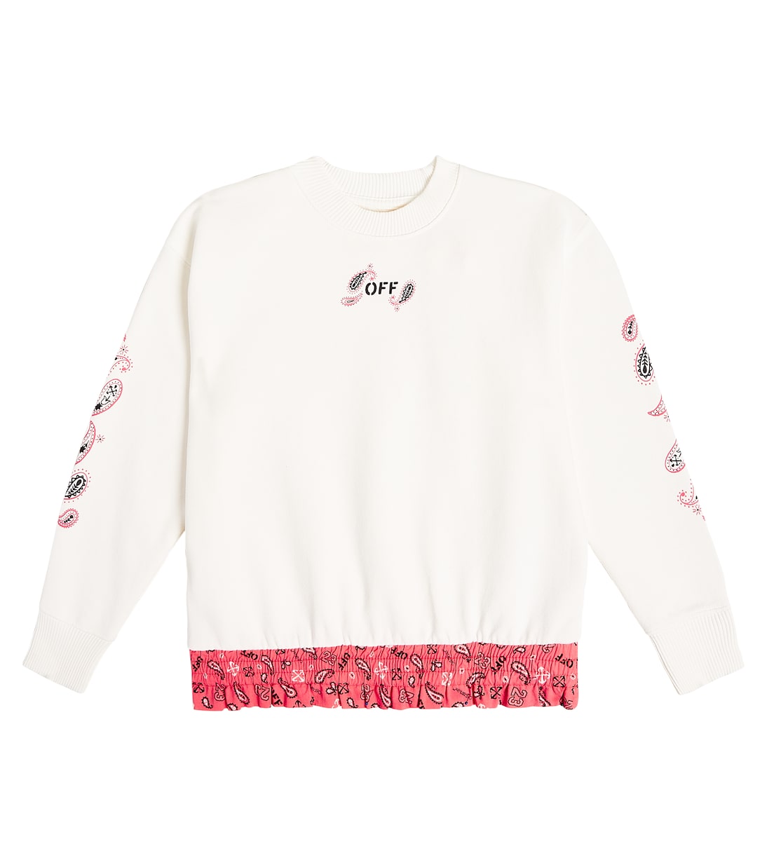 Paisley printed cotton jersey sweatshirt | Off-White Kids