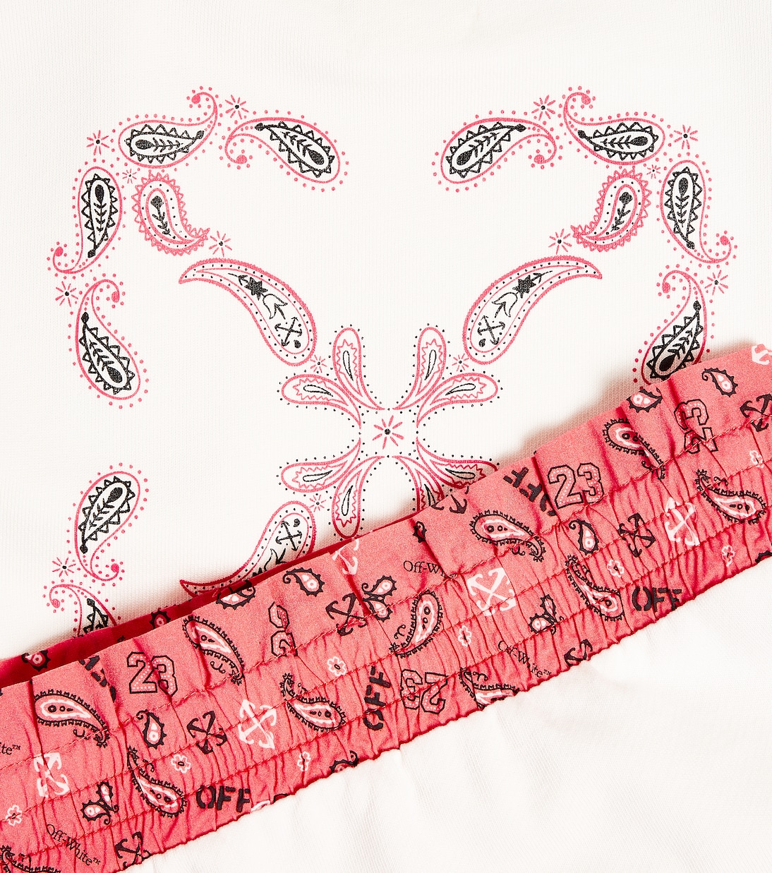 Paisley printed cotton jersey sweatshirt | Off-White Kids