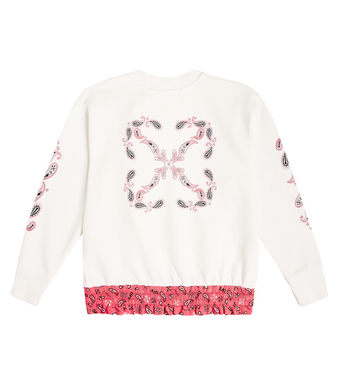 Paisley printed cotton jersey sweatshirt | Off-White Kids