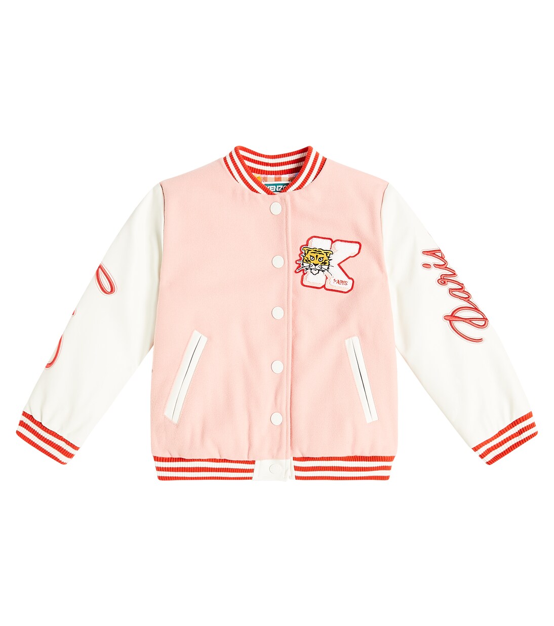 Appliqué embroidered varsity jacket | Kenzo Kids