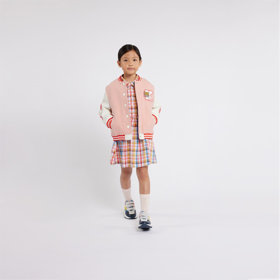 Appliqué embroidered varsity jacket | Kenzo Kids