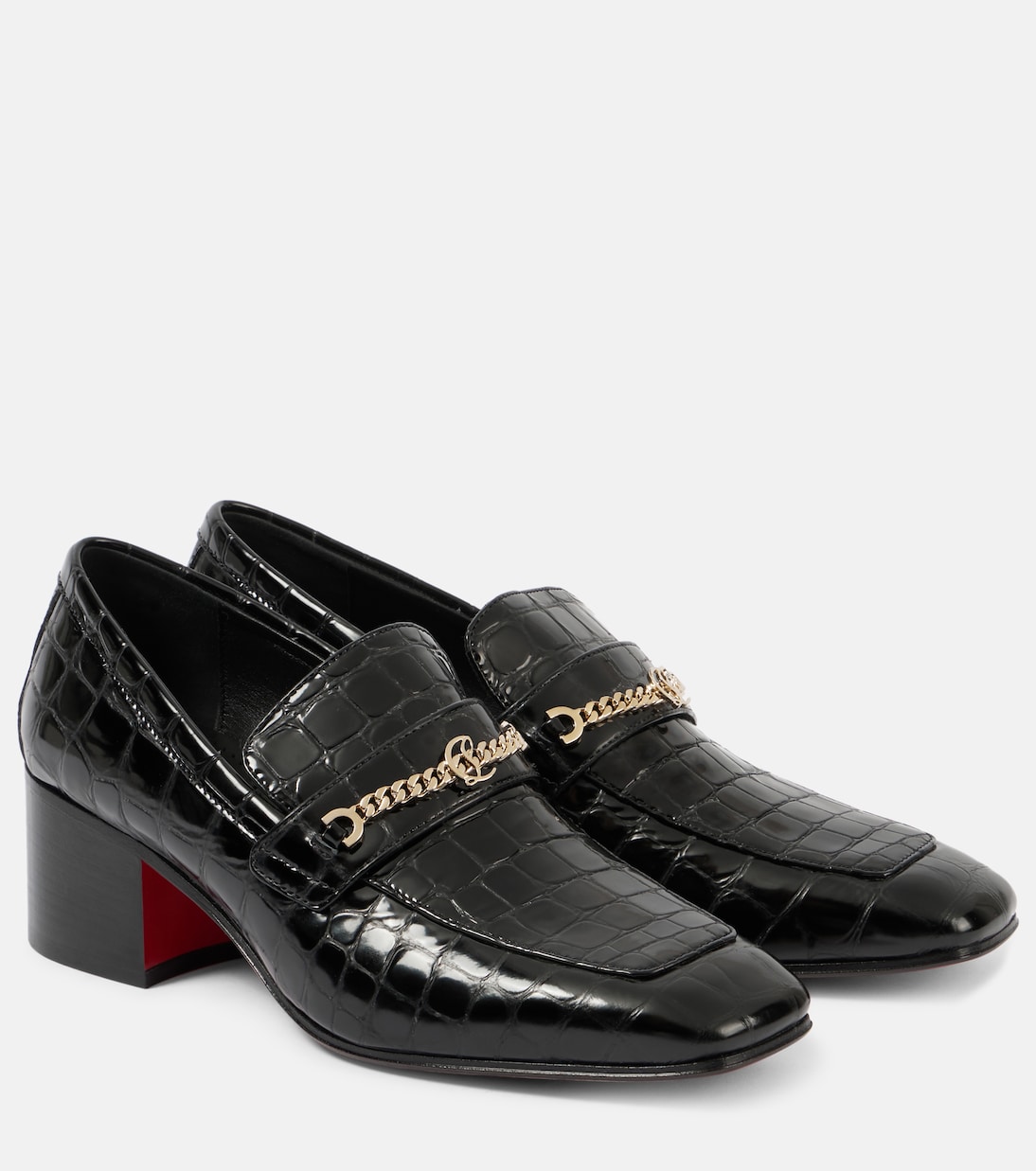 MJ Moc croc-effect leather loafers | Christian Louboutin
