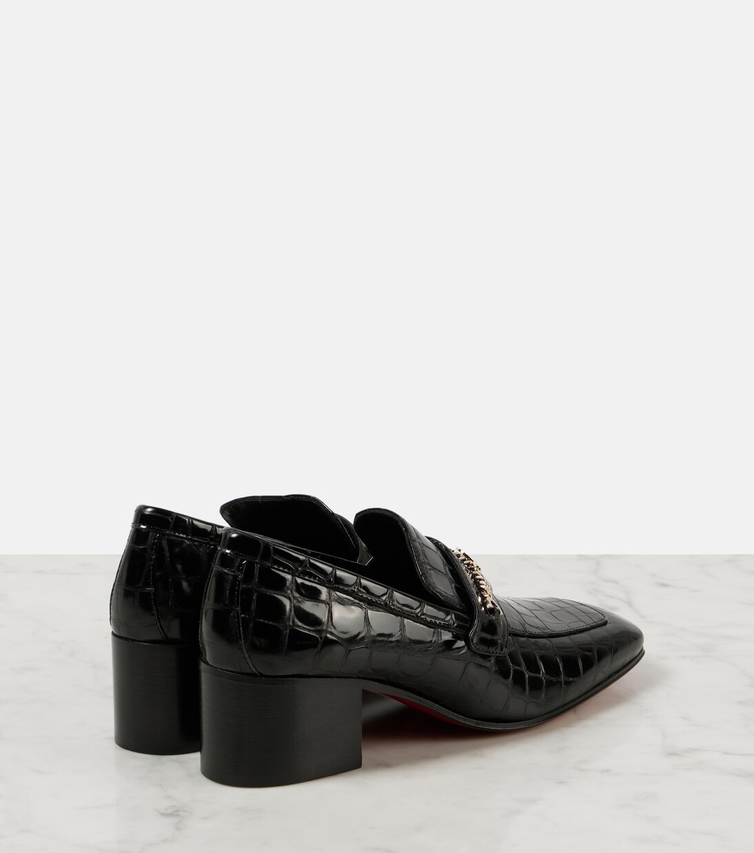 MJ Moc croc-effect leather loafers | Christian Louboutin