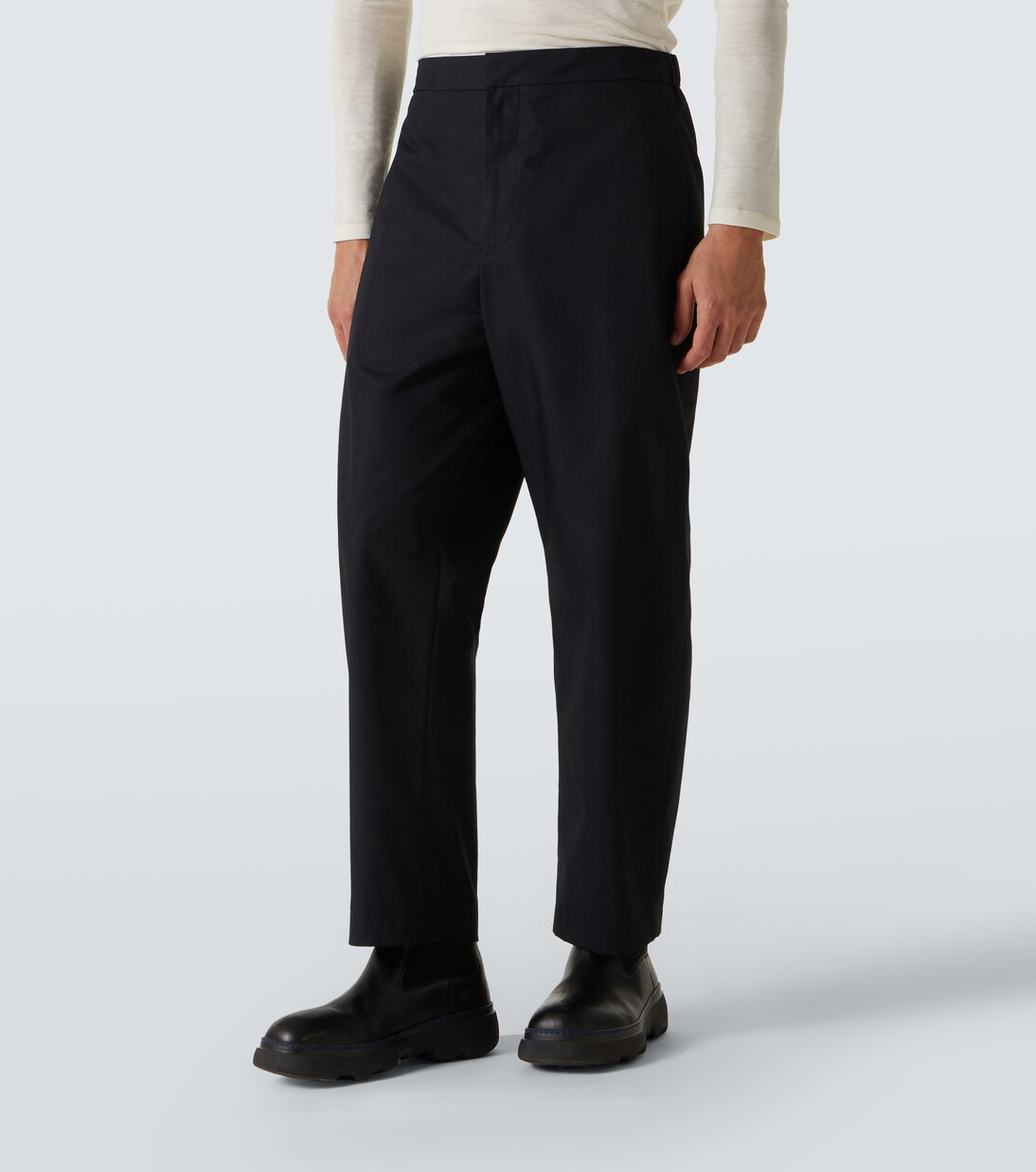 Cotton barrel-leg pants | Jil Sander