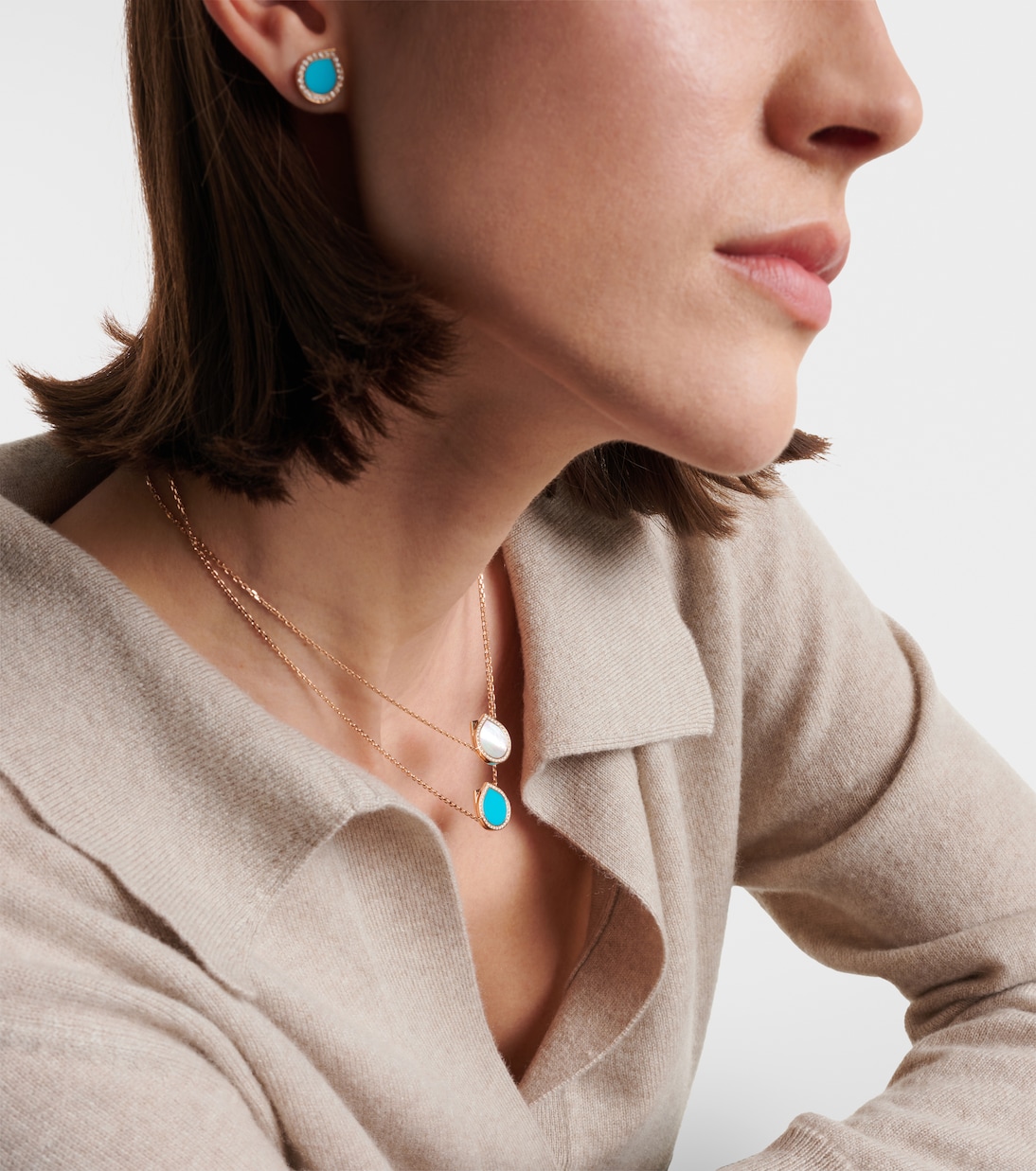 Collier Antifer en or rose 18 ct, nacre et diamants | Repossi