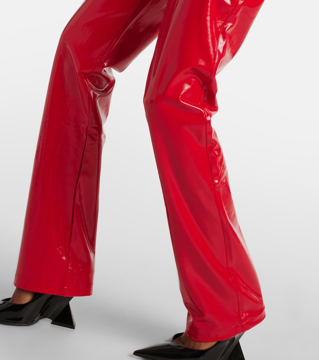 Faux leather bootcut pants | Norma Kamali