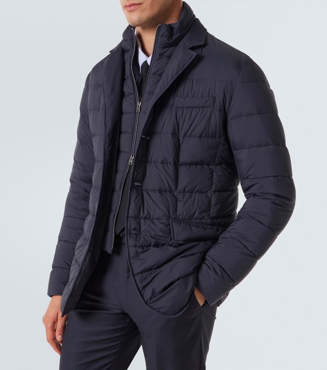 Layered down-paneled jacket | Herno