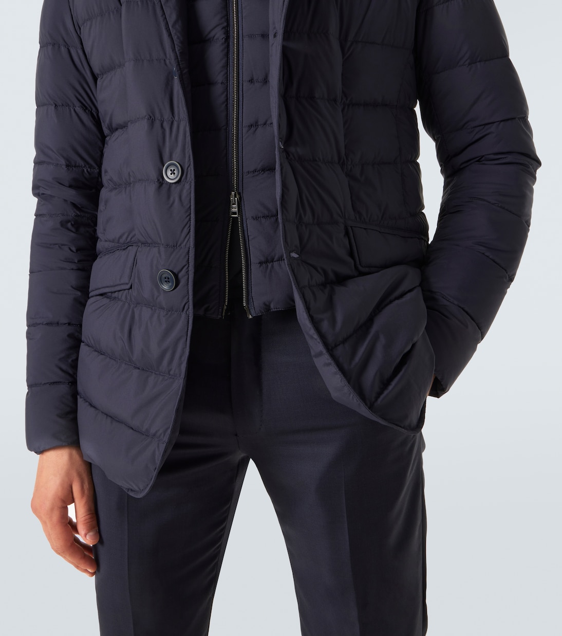 Layered down-paneled jacket | Herno