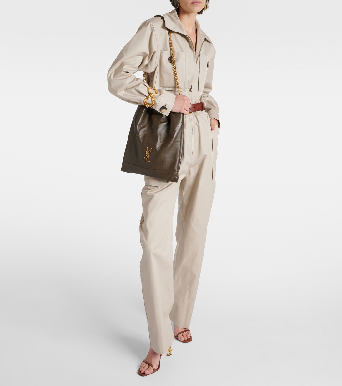 Jamie Pochon leather bucket bag | Saint Laurent