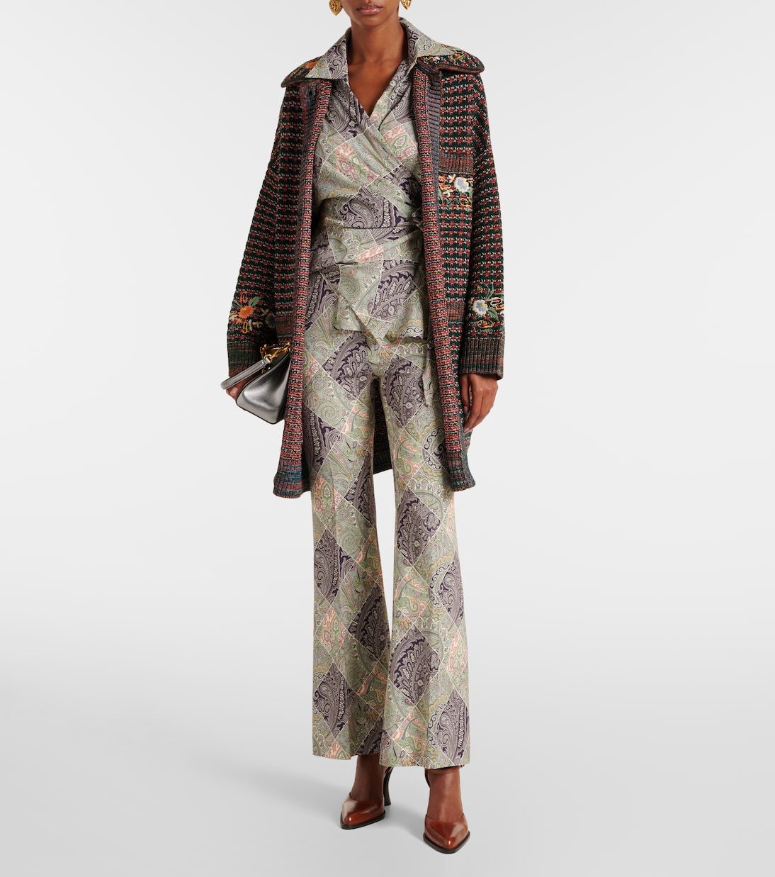 Pantalones flared de tiro alto | Etro