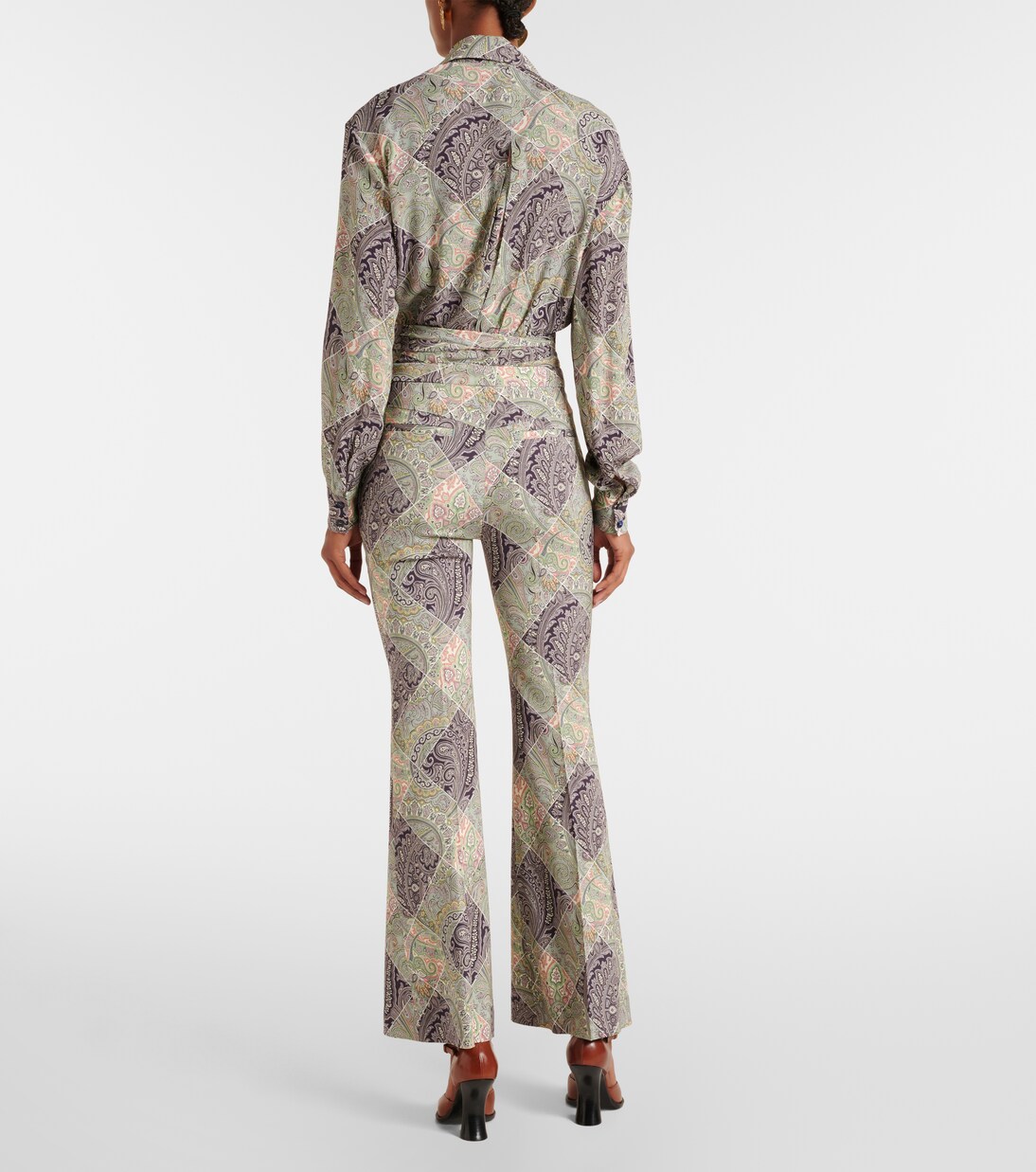 Pantalones flared de tiro alto | Etro