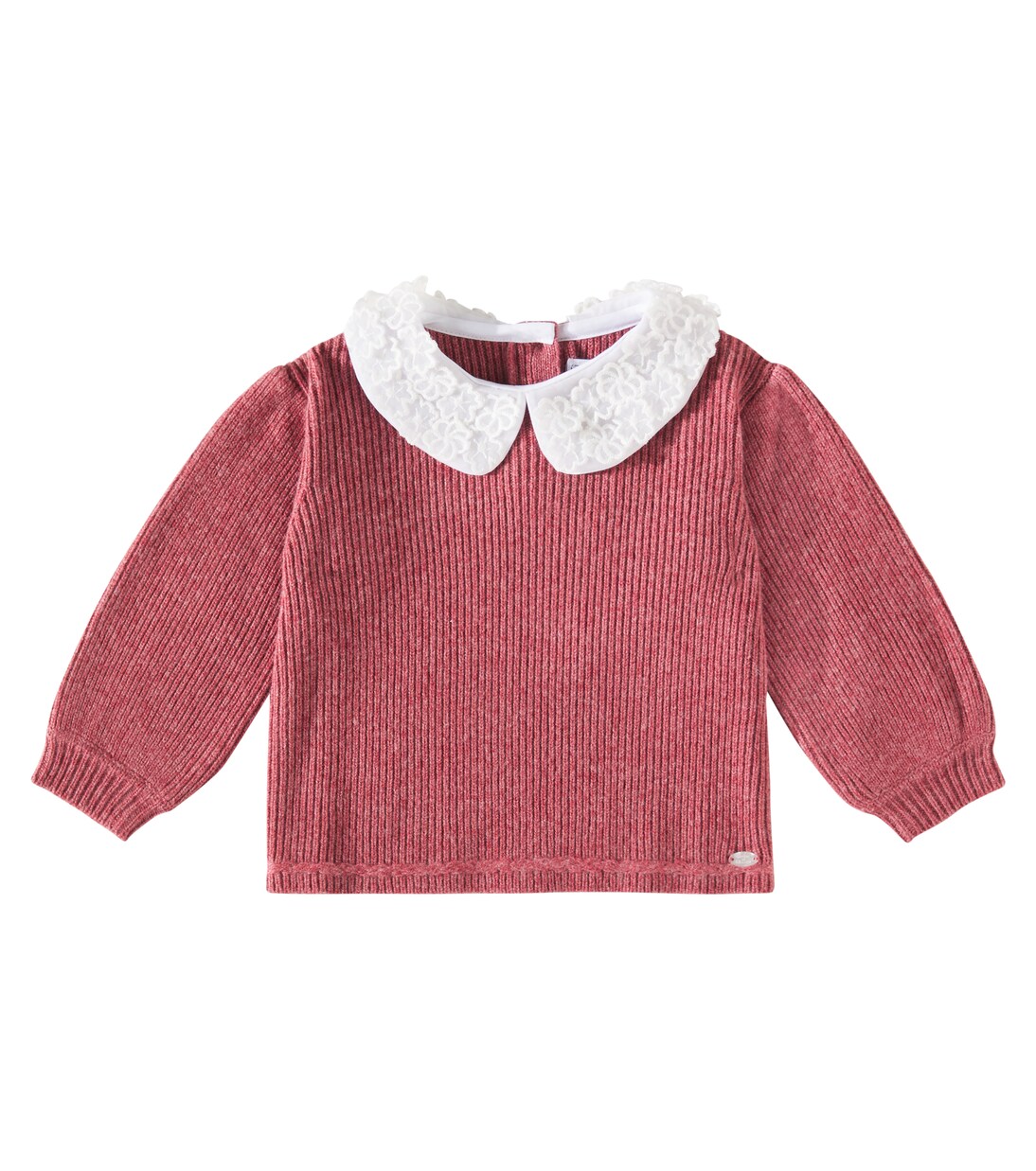 Baby lace-trimmed sweater | Tartine et Chocolat