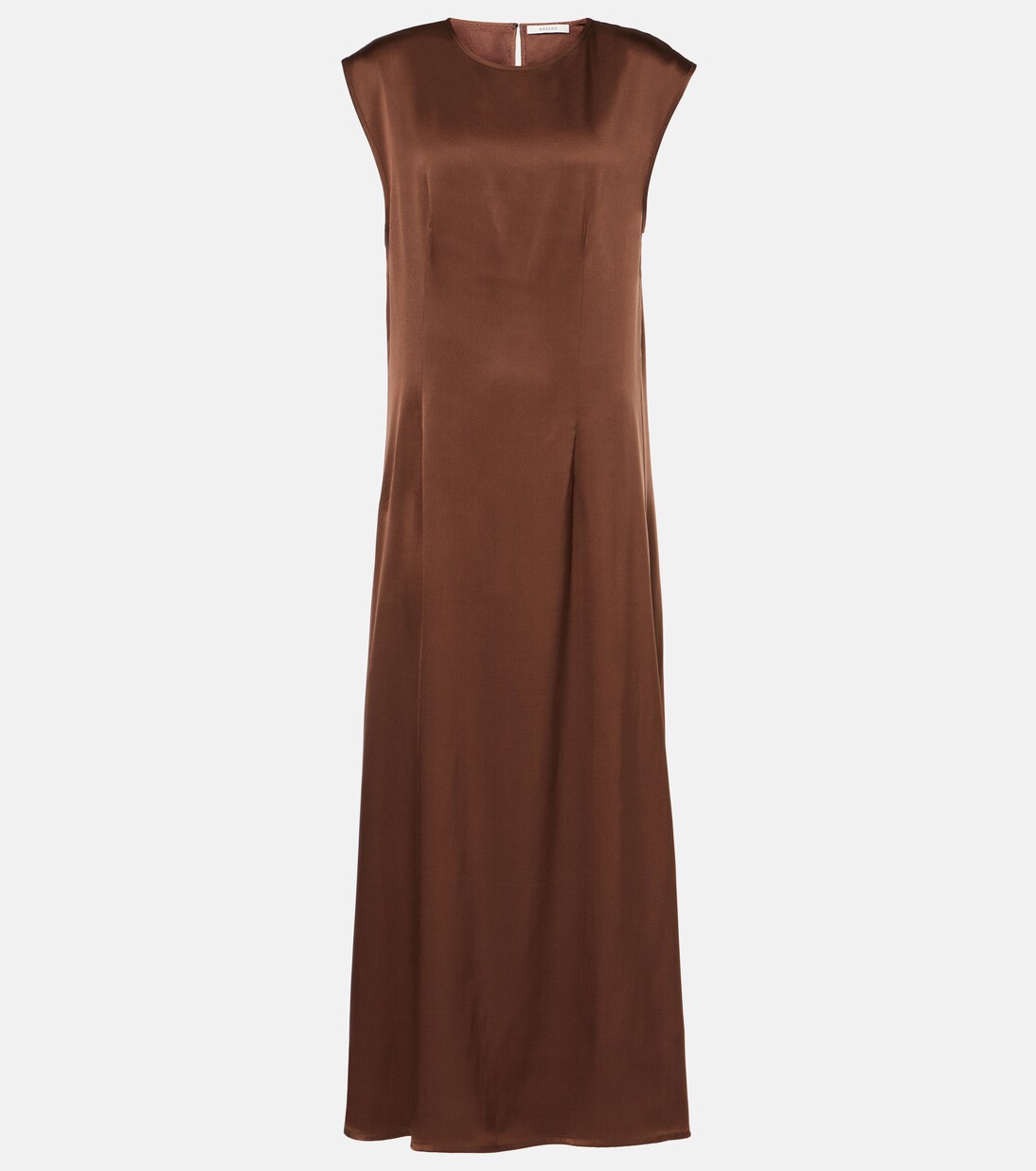 Robe longue Rose en satin de soie | Asceno