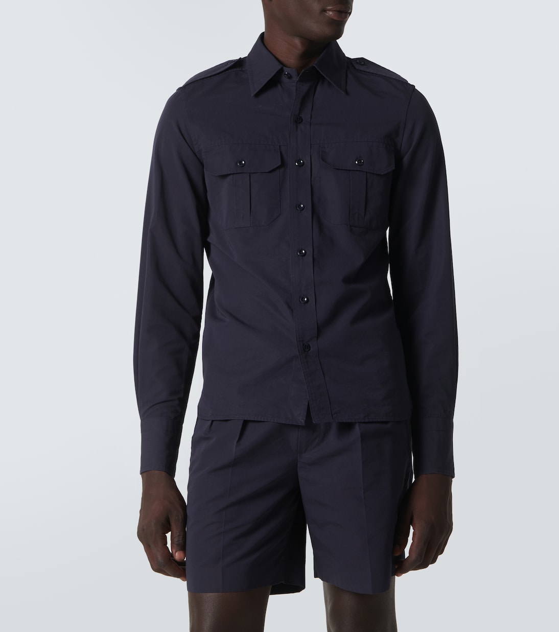 Cotton and silk poplin shirt | Tom Ford