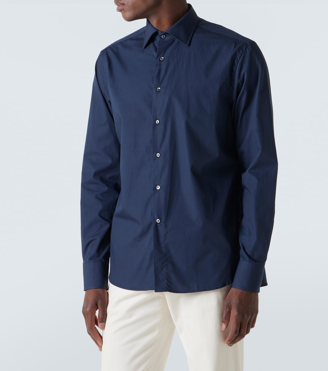 Camisa de popelín de algodón | Canali