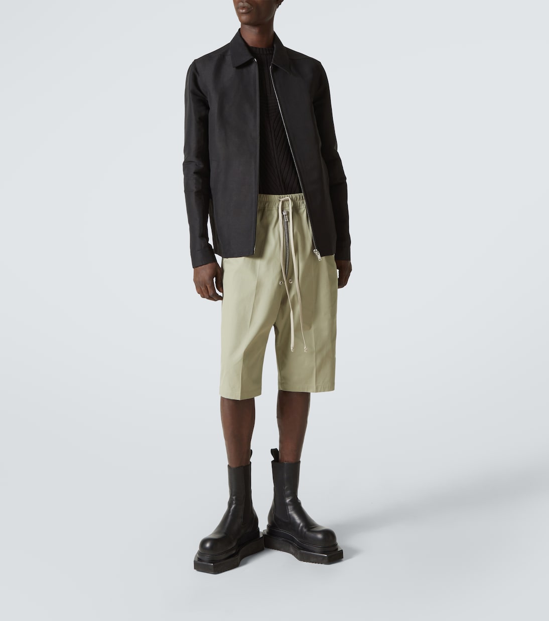 Bela Pods cotton-blend poplin Bermuda shorts | Rick Owens