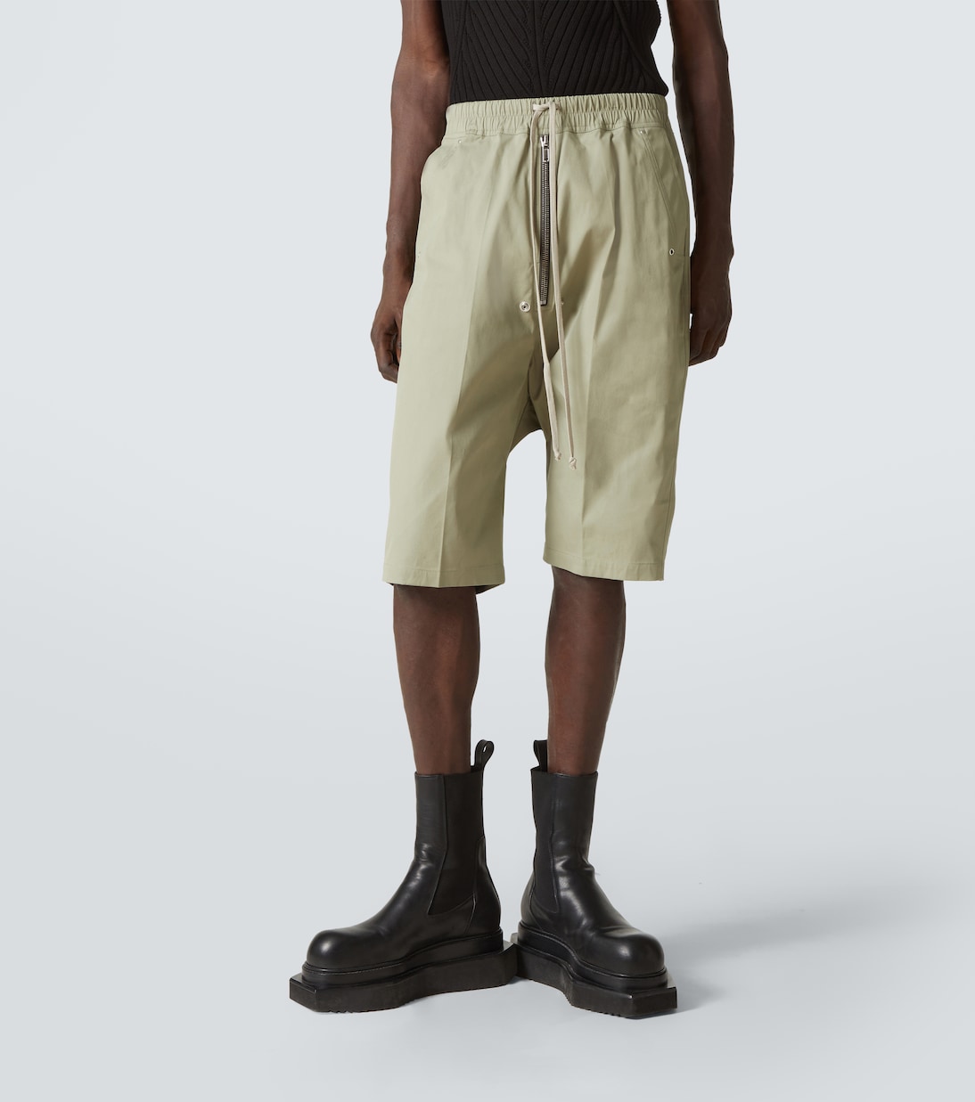 Bela Pods cotton-blend poplin Bermuda shorts | Rick Owens