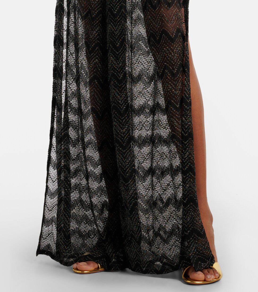 Zigzag fringed lamé jumpsuit | Missoni