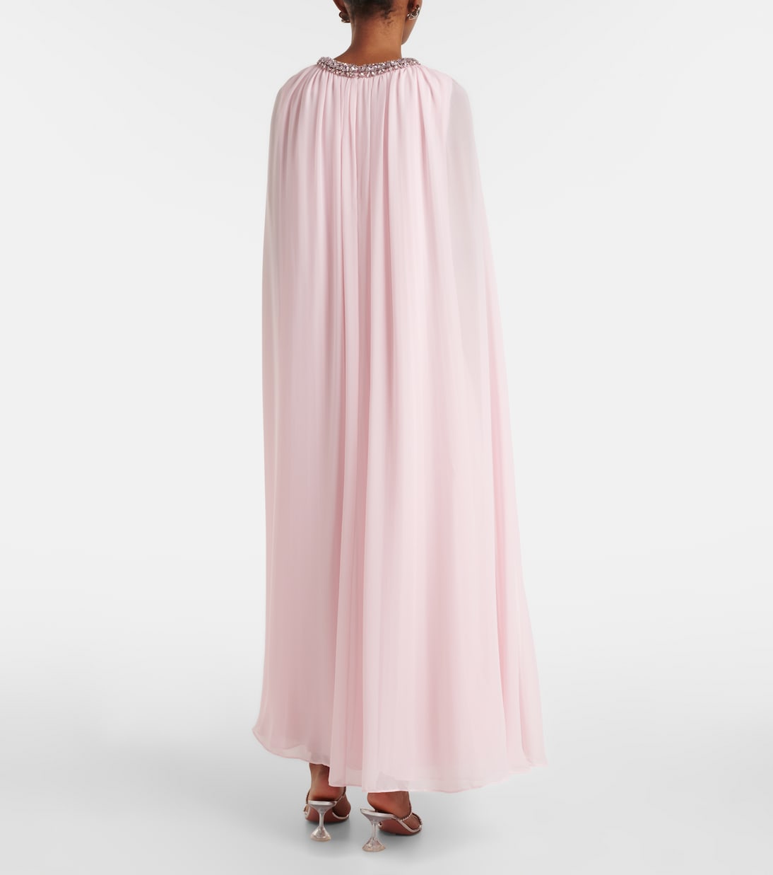 Robe aus Chiffon mit Kristallen | Self-Portrait