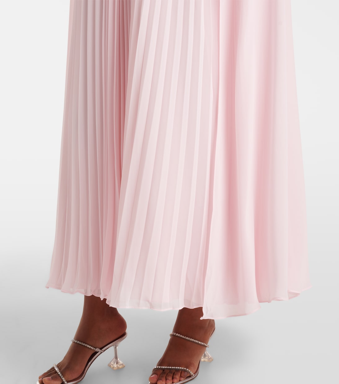 Robe aus Chiffon mit Kristallen | Self-Portrait