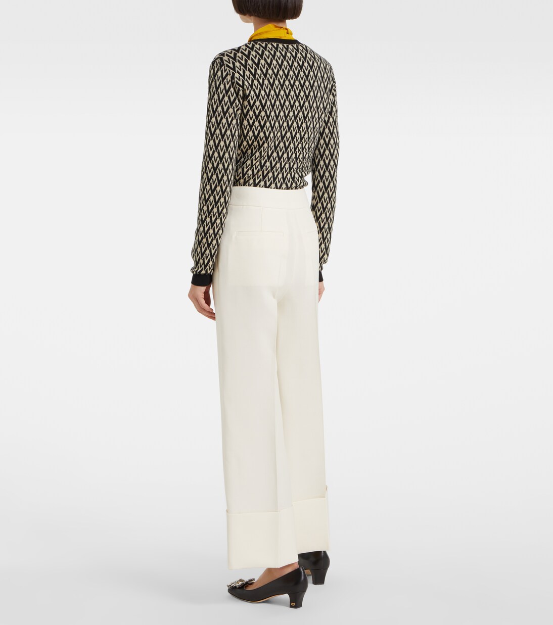 Pantalon ample en Crepe Couture | Valentino